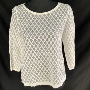 ❤️3/$30 White House Black Market 3/4 Length Sleeves Top